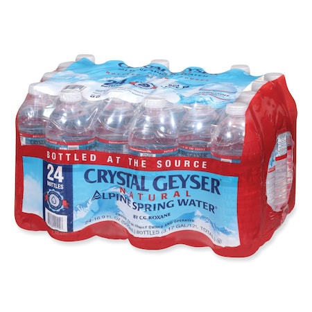 Crystal Geyser Natural Alpine Spring Water, 16.9 oz Bottle, 24PK 24514 W/DEP